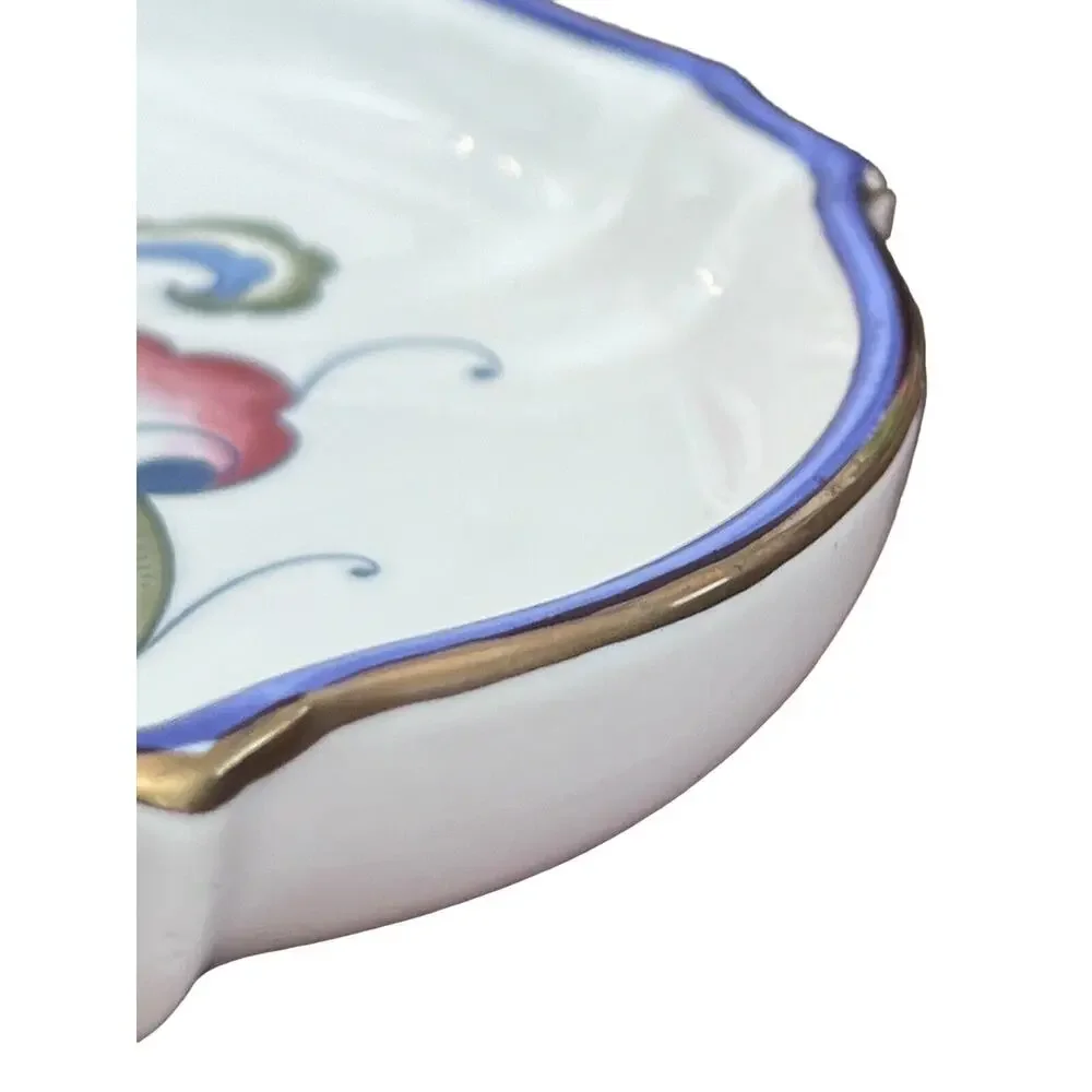 Italian Earthenware Floral Ceramic Glazed Handpainted Serving Dish Platter Italy